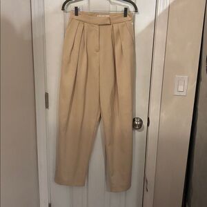 Chic Beige High-Waisted Trousers, Like New